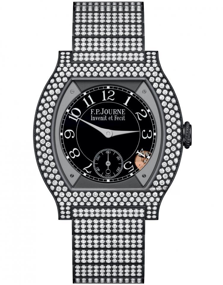 F.P.JOURNE élégante 40 mm titalyt® with 12 rows of diamonds and set bracelet