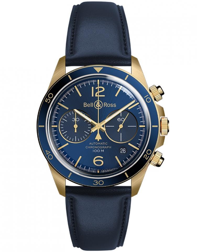 BELL & ROSS BRV294-BLU-BR/SCA